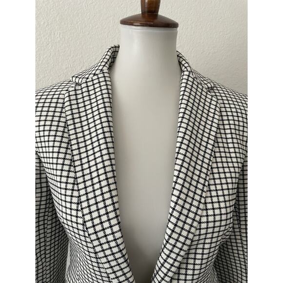 Rachel Zoe Blazer Jacket Single Breast Plaid Stretch Lined Office Professional - Picture 2 of 12